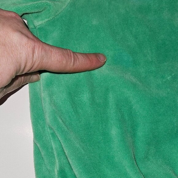Ralph Lauren Green Velour Hoodie Full Zip Sweatshirt Baby Infant 9 Months READ - Picture 10 of 10